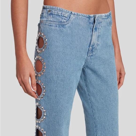 Seven For All Mankind Anna Dello Russo SLOUCHY BOOTCUT CRYSTALS JEANS - Picture 7 of 11